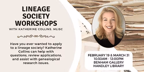 Lineage Society Workshop with Katherine Collins, MLISc