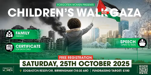 Children's Walk for Gaza Palestine in Birmingham