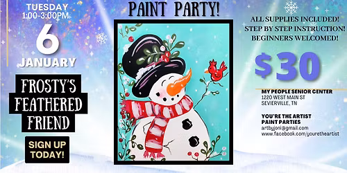 Frosty's Feathered Friend Paint Party!
