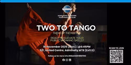 HK Achievers Toastmasters Club Weekly Meeting