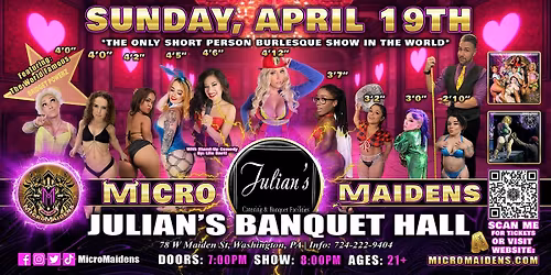 Washington, PA - Micro Maidens Dwarf Dancers @Julian's Banquet Hall