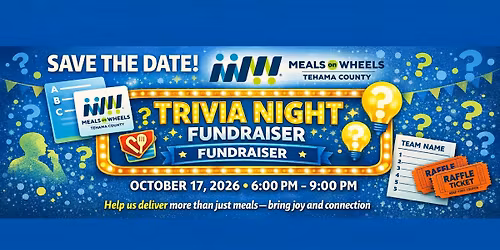 Save the Date Trivia Night 2026 - Meals on Wheels 