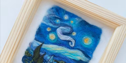 A Starry Night in Needle Felting