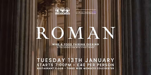Roman Wine & Food Taster Evening