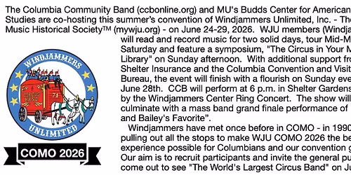 WJU COMO 2026 - WINDJAMMERS UNLIMITED SUMMER MEET