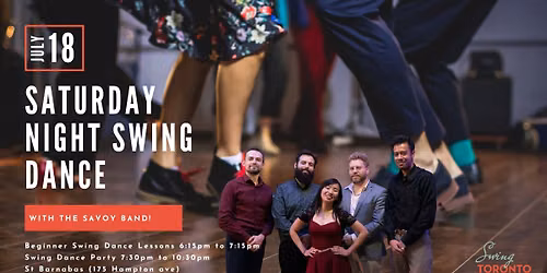 Saturday Night Swing ft. The Savoy Band! Beginner Lesson & Dance!