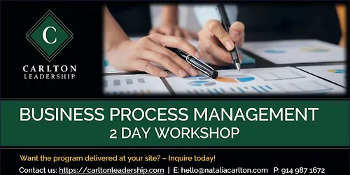 Business Process Optimization Workshop October 22 - 23 2026