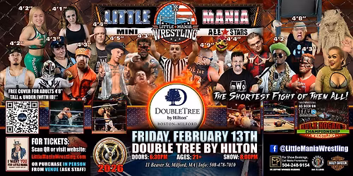 Milford, MA - Little Mania Mini Wrestling @ Double Tree by Hilton