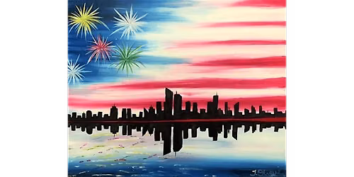 Patriotic Fireworks Over the City - Paint and Sip in Orlando | Classpop!\u2122