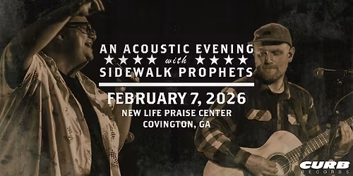 An Acoustic Evening With Sidewalk Prophets-Spring 2026-Tullahoma, TN