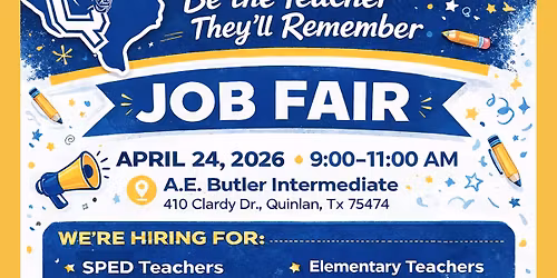 Quinlan ISD Job Fair @A. E. Butler Intermediate School
