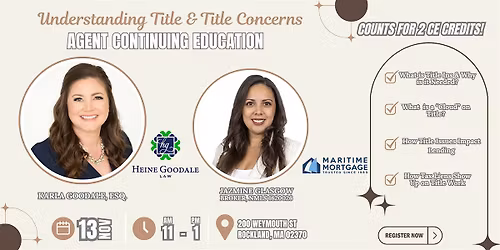 Understanding Title & Title Concerns -RE CE Course + Lunch (RE44R05)