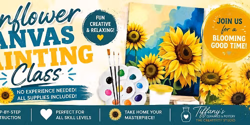 $15 Sunflower Canvas Painting Class D.I.Y.