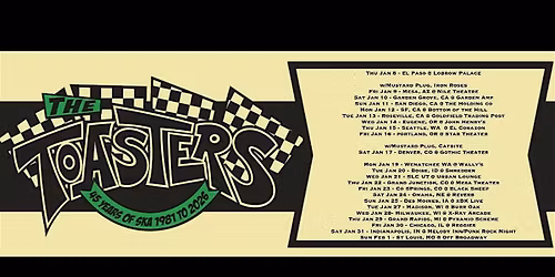 The Toasters!!! 45 Years of Ska Tour!!!  At Wally\u2019s House of Booze!!!