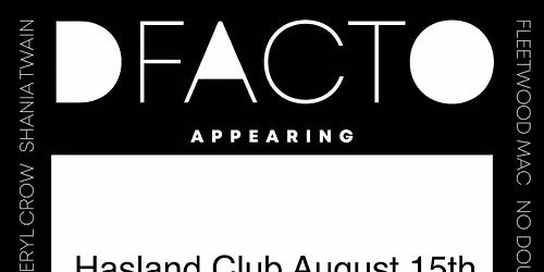 Dfacto at Hasland Club! 