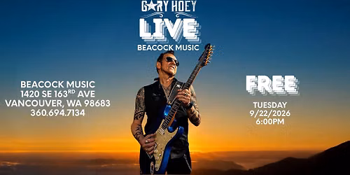 Gary Hoey Live @ Beacock Music