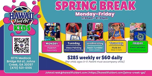 Kid's Spring Break Camp-- Fulton, Gwinnett, & Forsyth County