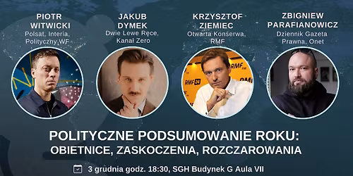 POLITYCZNE PODSUMOWANIE ROKU 2025 [Witwicki, Dymek, Ziemiec, Parafianowicz]