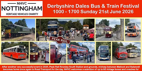Derbyshire Dales Bus & Train Festival 2026
