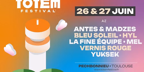 Totem Festival 4\u00e8me \u00e9dition - 26 et 27 juin \ud83c\udfb5\ud83e\udde1