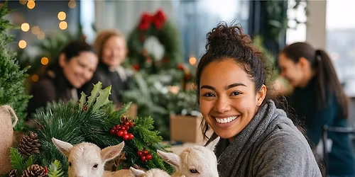 Christmas Wreath Making with Goats \u2728