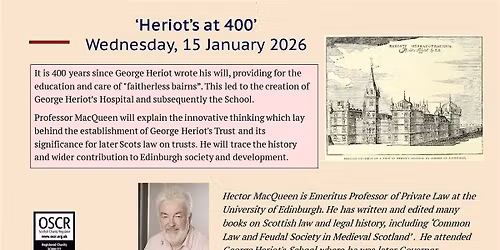 Heriot's at 400: Hybrid Event