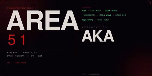 AREA 51 | Thursday October 1st 2026 |