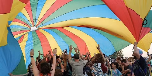 Parachute People picnic potluck in the park