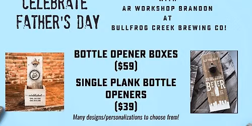 Beer Bottle Opener Boxes\/Single Plank Openers at Bullfrog Creek Brewing Company! ($39 -$59)