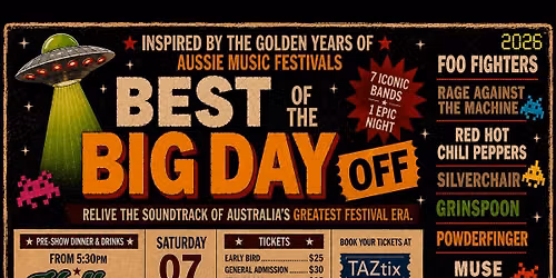 Best of The Big Day Off @ Valley Social on Sat 7th Nov - One epic night. Seven iconic bands. AND YOU