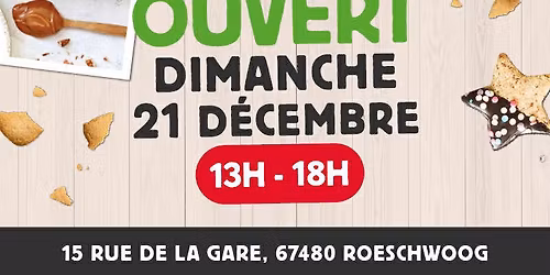 \ud83c\udf84 Ouverture exceptionnelle dimanche 21 d\u00e9cembre ! \u2728