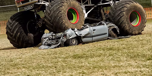 Monster Truck Rides crushing Cars at Durham County Show