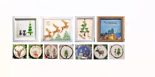 Holiday Sea Glass Wood Shadow Box & Ornament Craft Workshop at Hurricane Grill & Wings in Lindenhurs