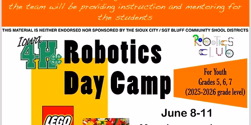 Siouxland Robotics Club Summer Day Camp