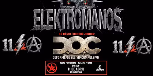 SAB 11\/4 \u2022 Elektromanos y DOC en Sal\u00f3n Pueyrred\u00f3n