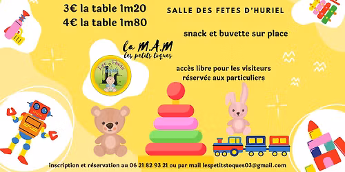 Bourse aux jouets, v\u00eatements et mat\u00e9riel de pu\u00e9riculture