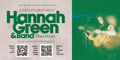 Hannah Green (With Band) and Special Guest
