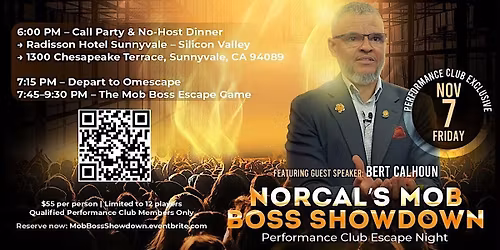 NorCal\u2019s Mob Boss Showdown: Performance Club Escape Night
