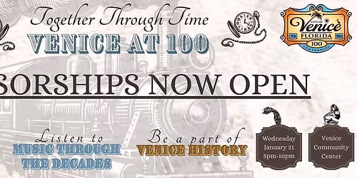 Be Part of the Legacy: Venice at 100 Sponsorships Now Open to the Entire Community!