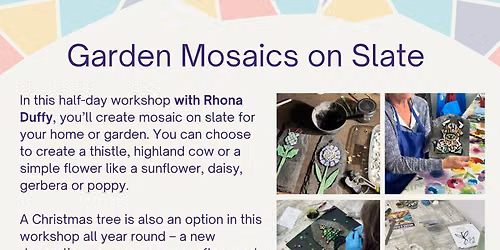 Garden Mosaics on Slate