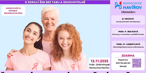 \u017densk\u00e9 zdrav\u00ed v ka\u017ed\u00e9m v\u011bku \u2013 semin\u00e1\u0159 zdarma