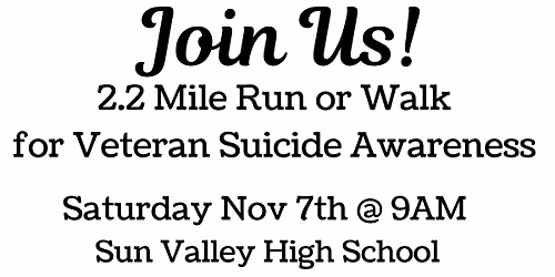 \u2764\ufe0f\ud83e\udd0d\ud83d\udc99 VETERANS SUICIDE FUNDRAISER 2.2 RUN\/WALK \u2764\ufe0f\ud83e\udd0d\ud83d\udc99