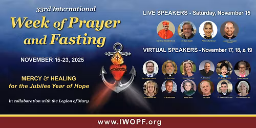 Opening Day of the International Week of Prayer and Fasting Nov. 15, 2025