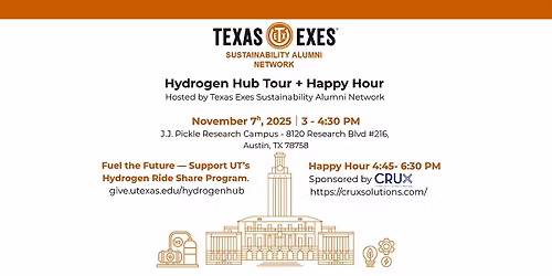 Hydrogen Hub Tour + Happy Hour | Texas Exes Sustainability Alumni Network