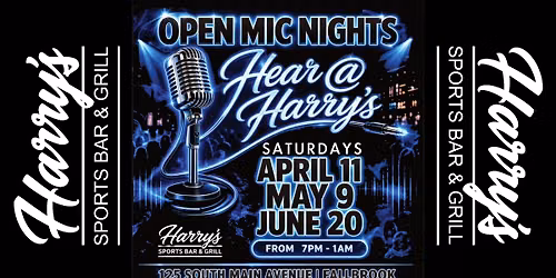 Open Mic Night, Hear @ Harry's, June 20