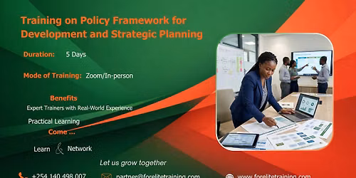 Training on Policy Framework for Development and Strategic Planning