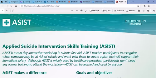 Applied Suicide Intervention Skills Training (ASIST), Petoskey, MI