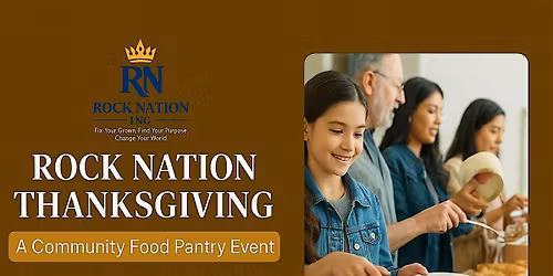Rock Nation Thanksgiving: A Community Food Pantry Drive Thru