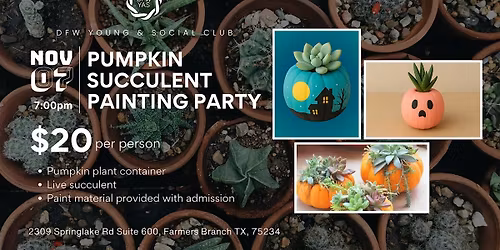 Pumpkin Succulent Painting Party