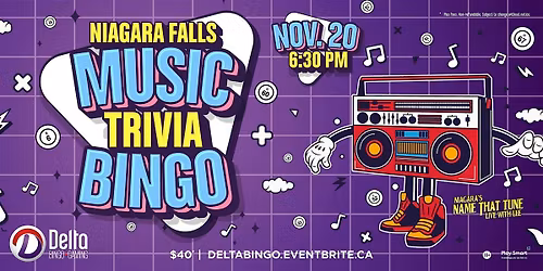 Delta Niagara Falls: Music Trivia Bingo